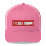 Classic Embroidered Sticker Status Trucker Cap