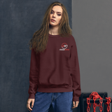 Unisex Embroidered Pull-Over Sticker Status Sweater (Gildan)