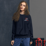 Unisex Embroidered Pull-Over Sticker Status Sweater (Gildan)