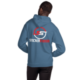 Printed Unisex Sticker Status Hoodie(Smaller Front Logo)