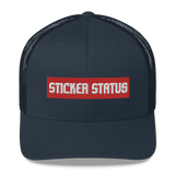 Classic Embroidered Sticker Status Trucker Cap