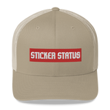 Classic Embroidered Sticker Status Trucker Cap
