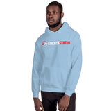 Printed Unisex Sticker Status Hoodie(Smaller Front Logo)