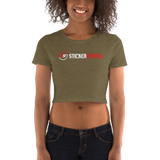 Women’s Printed Sticker Status Crop-Top Tee