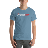 Unisex Printed Sticker Status T-Shirt