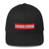 Structured Flex-Fit Embroidered Sticker Status Hat