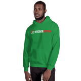 Printed Unisex Sticker Status Hoodie(Smaller Front Logo)