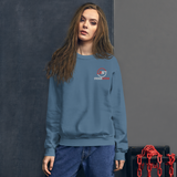 Unisex Embroidered Pull-Over Sticker Status Sweater (Gildan)