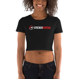 Women’s Printed Sticker Status Crop-Top Tee