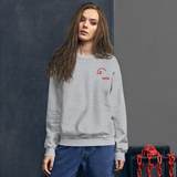 Unisex Embroidered Pull-Over Sticker Status Sweater (Gildan)