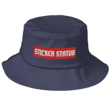 Old School Embroidered Sticker Status Bucket Hat