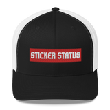 Classic Embroidered Sticker Status Trucker Cap