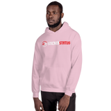 Printed Unisex Sticker Status Hoodie(Smaller Front Logo)