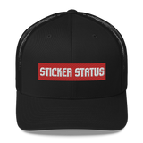 Classic Embroidered Sticker Status Trucker Cap