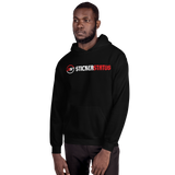 Printed Unisex Sticker Status Hoodie(Smaller Front Logo)