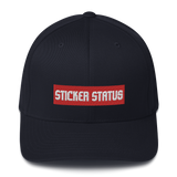Structured Flex-Fit Embroidered Sticker Status Hat