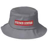 Old School Embroidered Sticker Status Bucket Hat
