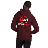 Printed Unisex Sticker Status Hoodie(Smaller Front Logo)