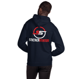 Printed Unisex Sticker Status Hoodie(Smaller Front Logo)