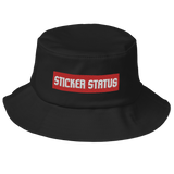 Old School Embroidered Sticker Status Bucket Hat