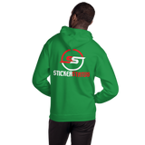 Printed Unisex Sticker Status Hoodie(Smaller Front Logo)