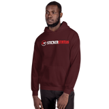 Printed Unisex Sticker Status Hoodie(Smaller Front Logo)