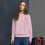 Unisex Embroidered Pull-Over Sticker Status Sweater (Gildan)