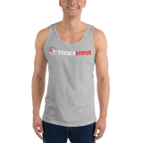 Unisex Printed Sticker Status Tank Top