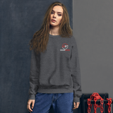 Unisex Embroidered Pull-Over Sticker Status Sweater (Gildan)