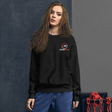 Unisex Embroidered Pull-Over Sticker Status Sweater (Gildan)