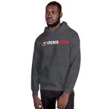 Printed Unisex Sticker Status Hoodie(Smaller Front Logo)