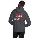 Printed Unisex Sticker Status Hoodie(Smaller Front Logo)